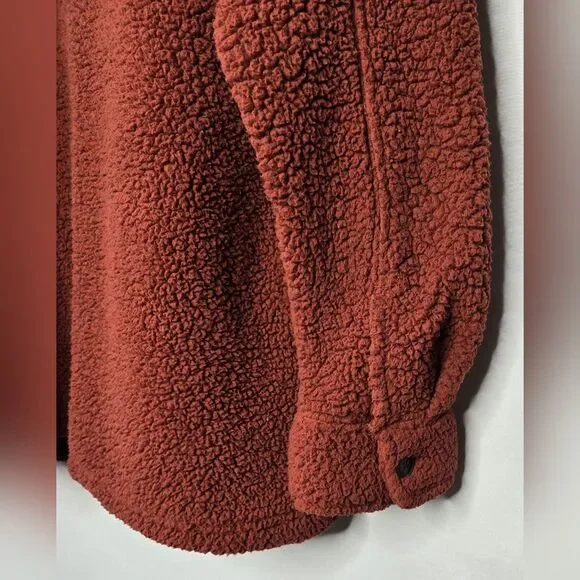 Women's 32 Degrees Heat Cozy Shirt Jacket Rust Orange Red Color Size M/L - Picture 8 of 8